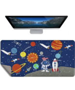 Space Astronaut Computer Desk Pad Solar System Rocket Non-Slip Mat 31.5&quot;... - £7.16 GBP