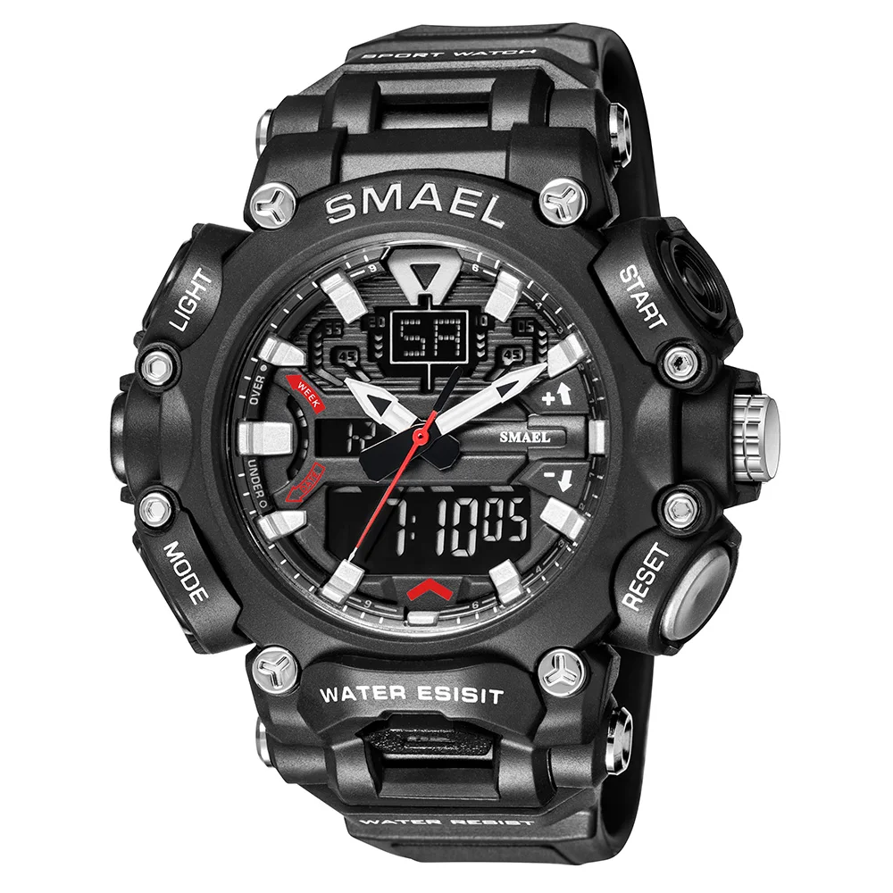 Youth Fashion LED Digital Watch Men Alarm Shockproof Dual Wristwatches C... - £22.57 GBP