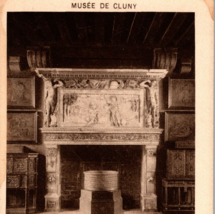 c1920 Cluny Museum Paris France #58 1562 Stone Fireplace Albertype Postcard - £10.23 GBP