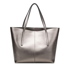 Ladies Genuine Leather Bag Female Large Shoulder Bag for Women Big Black Famous  - £63.97 GBP