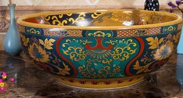 Jingdezhen Art Ceramic Bathroom Vessel Sink, Handcrafted Countertop Wash... - $559.38 CAD