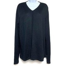 Kenneth Cole New York V Neck Sweater Silk Blend Black Size Men&#39;s Large - £15.73 GBP