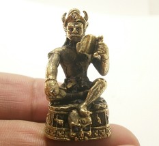 Phayayom king of death miracle blessing Thai mini brass amulet strong life prote - £24.45 GBP