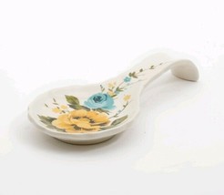 Pioneer Woman ~ Retro ~ Rose Shadow ~ Floral ~ Stoneware ~ 8.75&quot; Spoon Rest - £17.99 GBP