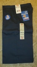 Dickies Girl&#39;s Jr Flat Front Bermuda Short Sz 1 Stretch Fabric Navy Pant... - $180.48 MXN
