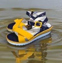 Carnaby London Power patent sandals lakers Yellow Purple Women’s Size 5.... - $29.69