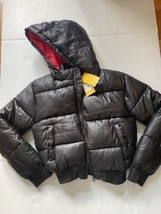 Divided H&amp;M Women’s NWT Size 4 Black Puffy Jacket Hood - £34.92 GBP