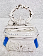 Antique Victorian Porcelain German Early Fairing Dresser w Crown Sword S... - $64.35