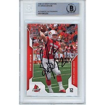 Brian Brohm Louisville Cardinals Auto 2008 Upper Deck Beckett BAS Signed On-Card - £61.40 GBP