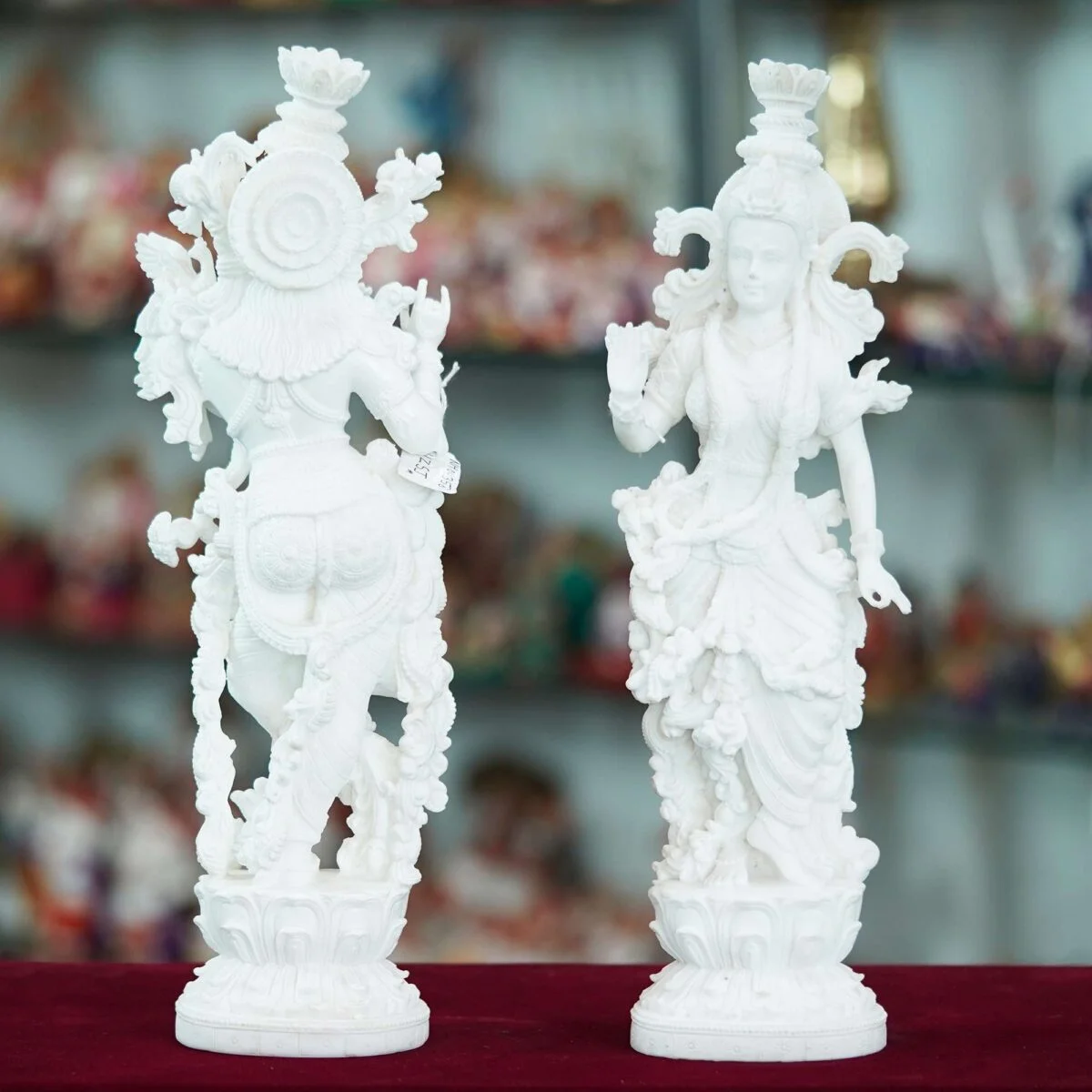 Hand Craft Marble Handmade Radha Krishna Home Decor Handcrafted Showpiece  - £273.71 GBP