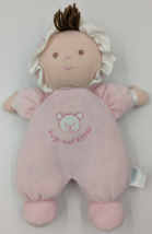 Vintage Carters Prestige Terry Cloth Baby Doll Rattle Plush Hugs &amp; Kisses Pink - £29.60 GBP