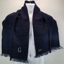 I) Royal-Scot Embroidered &quot;G&quot; 100% Acrylic Navy Blue Fringed Scarf - $9.74 CAD