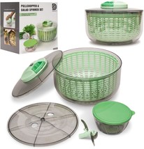 Manual Salad Spinner with Vegetable Chopper 6 L lettuce vegetable spinne... - $58.12