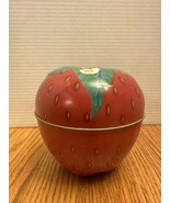 Strawberry Shaped Lithographed Tin - $12.00