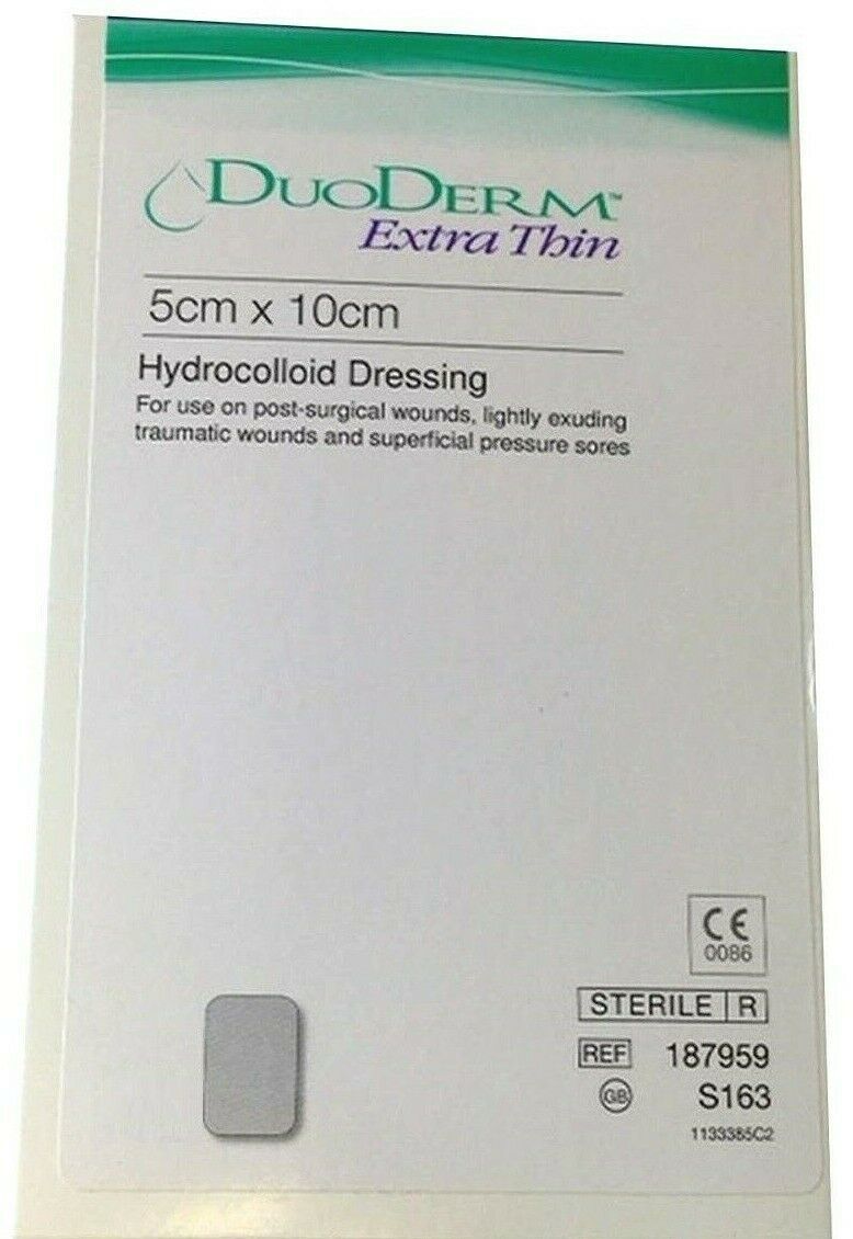 Duoderm Extra Thin 5cm x 10cm Hydrocolloid Dressing (s) Pressure Wounds - $3.99+