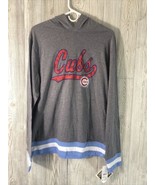 Chicago Cubs Men’s Grey Lightweight Hoodie Cooperstown Genuine MLB Baseball - £20.99 GBP