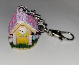 Easter Gigerbread House Keychain Accessory Food Charm Holiday - £7.59 GBP
