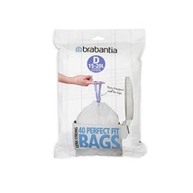 Brabantia Waste Bags Dispenser Pack D, 40 Pcs, 15-20 Litre, White  - $34.00