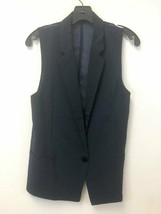 Zapa Basic Vest Women&#39;s Navy Blue Sheer Back Vest, Size S Small, EUC - £9.02 GBP