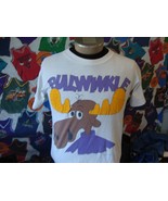 Vintage 80&#39;s BULLWINKLE Rocky And Bullwinkle Cartoon T Shirt M - £47.33 GBP