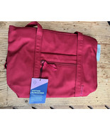 Vera Bradley Recycled Cotton Iconic Triple  Hipster Cardinal Red Tote Ba... - $64.99