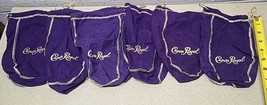 CROWN ROYAL PURPLE BAG 8&quot; WITH DRAW STRING -  Lot Of 6 - $460.16 MXN