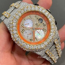 AP Moissanite Studded Iced Out Watch, Diamonds Wrist Watch,Stainless Steel Watch - $1,714.65