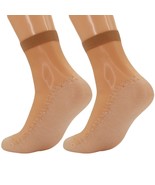 Women’s Sheer Ankle Socks 3 Pairs Non Slip Cotton Sole Reinforced Toe Mesh - $12.21 CAD