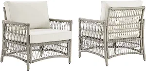 Crosley Furniture KO70434DW-CR Thatcher Outdoor Wicker 2-Piece Armchair ... - $782.99