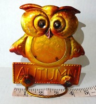 Vintage Homco Metal Brass Copper Owl Art Autumn Sculpture - $4.84