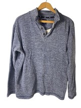 Gap Sweater Henley Shirt Pullover Size Large Mens Blue Gray Cotton Knit - $736.52 MXN