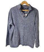 Gap Sweater Henley Shirt Pullover Size Large Mens Blue Gray Cotton Knit - $738.31 MXN