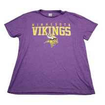 NFL Team Apparel Shirt Mens M Purple Short Sleeve Minnesota Vikings Pullover Tee - £14.59 GBP