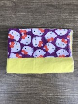 Hello Kitty Yellow Purple Doll Soft Blanket 16&quot; x 19&quot; - £12.04 GBP