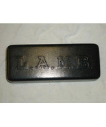 L.A.M.B. black hard eyeglass case with cloth   Logo on both   NEW - £10.90 GBP