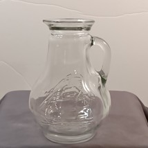 Vintage Clear Glass Syrup Pitcher Nautical Sailboat/ Clipper Embossed Design - £7.96 GBP