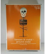 Halloween Prop, Skull Head, Metal Stake Beware, For Outdoor Garden 2003 ... - $866.01 MXN