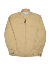 Beverly Hills Polo Club Jacket Mens M Khaki Zip Collared Chin Strap Bomber - £20.38 GBP