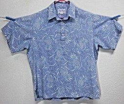 Kai Nani (Xl) Vintage Hawaiian Short Sleeve Floral Reverse Print Pullover Shirt - £38.76 GBP