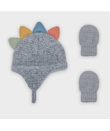 Baby 2pc Hat and Glove Sets - Cat &amp; Jack  Light Gray Dinosaur, Lined - $12.99 CAD