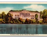 Delaware Park Historical Costruzione Buffalo New York Ny Unp Lino Cartol... - $3.36
