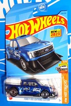 Hot Wheels New For 2023 HW Hot Trucks #226 Ford F-150 Lightning Custom Blue - £2.22 GBP