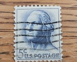 US Stamp George Washington 5c Used Blue/White - £0.73 GBP