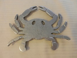 Silver Metal Hermit Crab Trivet or Wall Hanging 4 Metal Feet 7.75&quot; x 6.2... - $30.00