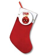 FELT 18&quot; STOCKING &amp; CHRISTMAS BALL PERSONALIZED PINBACK BUTTON 3&quot; - $366.03 MXN