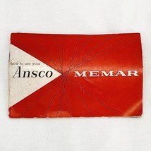 Vintage Ansco Memar 35mm Camera Instruction Manual Booklet  - £5.98 GBP