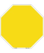 Yellow Dye Sublimation Octagon Metal Novelty Stop Sign - £22.34 GBP