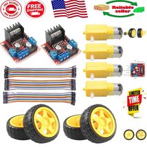 Complete Stepper Motor Control Kit with L298N &amp; 4 Car Wheels for DIY Pro... - $700.34 MXN