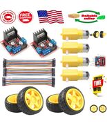 Complete Stepper Motor Control Kit with L298N &amp; 4 Car Wheels for DIY Pro... - $701.41 MXN