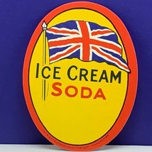 Vintage label soda pop ephemera drink advertising Ice Cream England Lond... - £7.68 GBP